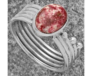 Natural Pink Thulite - Norway Ring size-8 SDR175575 R-1492, 8x10 mm