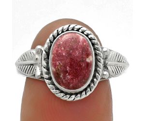 Natural Pink Thulite - Norway Ring size-8.5 SDR175680 R-1403, 7x10 mm