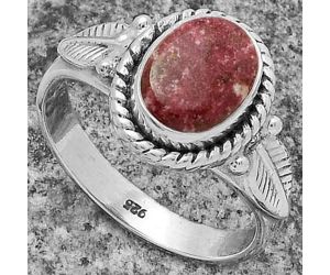 Natural Pink Thulite - Norway Ring size-8.5 SDR175680 R-1403, 7x10 mm