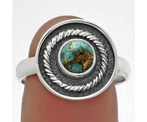 Copper Blue Turquoise - Arizona Ring size-7.5 SDR175686 R-1439, 5x5 mm