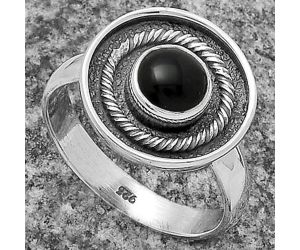 Natural Black Onyx - Brazil Ring size-7.5 SDR175729 R-1439, 6x6 mm