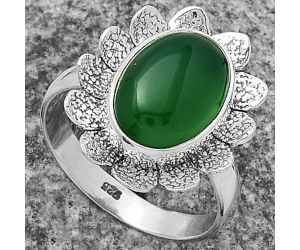 Natural Green Onyx Ring size-8.5 SDR175739 R-1241, 10x14 mm