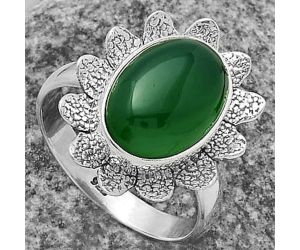 Natural Green Onyx Ring size-8.5 SDR175743 R-1241, 10x14 mm