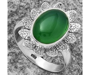 Natural Green Onyx Ring size-9 SDR175746 R-1241, 10x14 mm