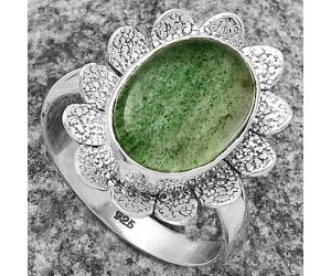 Natural Green Aventurine Ring size-9 SDR175757 R-1241, 10x15 mm