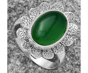 Natural Green Onyx Ring size-8 SDR175765 R-1241, 10x14 mm