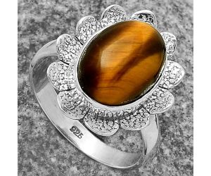 Natural Tiger Eye - Africa Ring size-8.5 SDR175766 R-1241, 10x14 mm