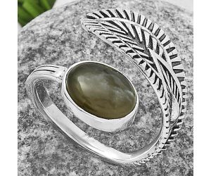 Natural Gray Moonstone Ring size-7 SDR175812 R-1116, 8x10 mm
