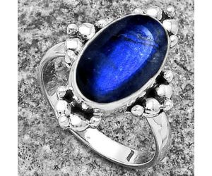 Blue Fire Labradorite - Madagascar Ring size-8 SDR176039 R-1127, 9x15 mm