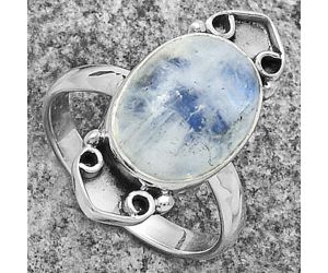 Natural Rainbow Moonstone - India Ring size-7 SDR176075 R-1204, 10x14 mm
