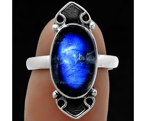 Blue Fire Labradorite - Madagascar Ring size-7 SDR176077 R-1204, 9x15 mm