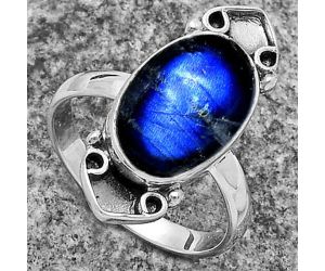 Blue Fire Labradorite - Madagascar Ring size-7 SDR176077 R-1204, 9x15 mm