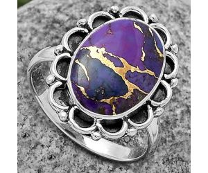 Copper Purple Turquoise - Arizona Ring size-8.5 SDR176157 R-1092, 11x15 mm