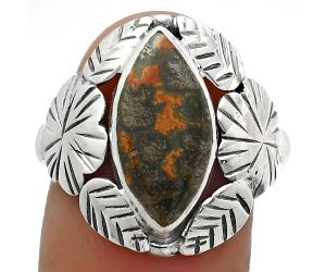 Southwest Design - Rare Cady Mountain Agate Ring size-7.5 SDR176206 R-1352, 8x16 mm
