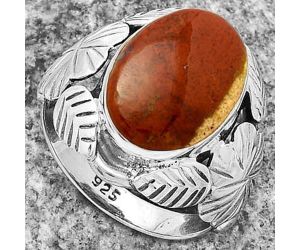 Southwest Design - Red Moss Agate Ring size-7 SDR176223 R-1352, 10x15 mm