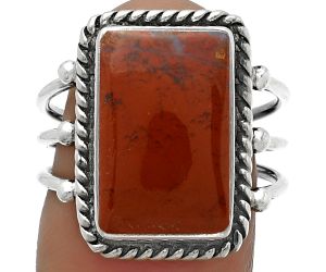 Natural Red Moss Agate Ring size-8 SDR176302 R-1010, 10x16 mm