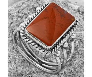 Natural Red Moss Agate Ring size-8 SDR176302 R-1010, 10x16 mm