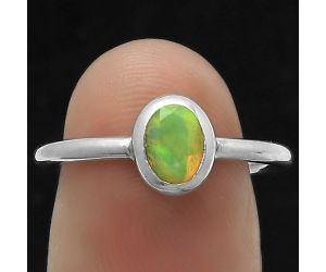 Natural Ethiopian Opal Ring size-7.5 SDR176365 R-1004, 4x6 mm