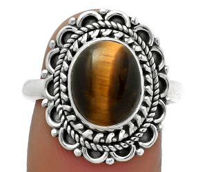 Natural Tiger Eye - Africa Ring size-9 SDR176501 R-1256, 9x11 mm
