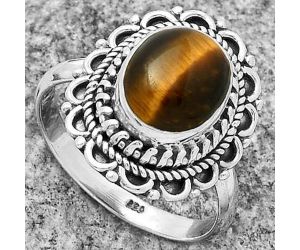 Natural Tiger Eye - Africa Ring size-9 SDR176501 R-1256, 9x11 mm