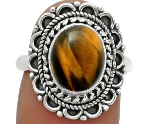 Natural Tiger Eye - Africa Ring size-7 SDR176522 R-1256, 9x11 mm