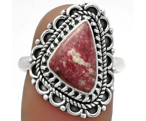 Natural Pink Thulite - Norway Ring size-8 SDR176528 R-1256, 9x13 mm