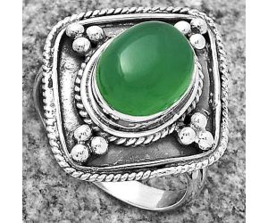 Natural Green Onyx Ring size-9 SDR176606 R-1258, 9x11 mm