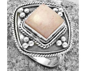 Natural Pink Scolecite Ring size-8.5 SDR176623 R-1258, 10x10 mm