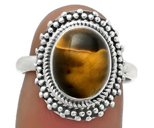Natural Tiger Eye - Africa Ring size-7.5 SDR176640 R-1332, 9x11 mm