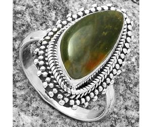 Natural Chrome Chalcedony Ring size-7 SDR176650 R-1332, 8x16 mm