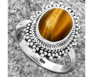 Natural Tiger Eye - Africa Ring size-7 SDR176663 R-1332, 9x11 mm