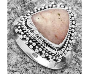Natural Pink Scolecite Ring size-7 SDR176668 R-1332, 10x10 mm