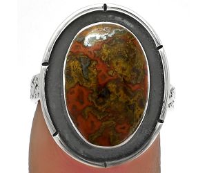 Natural Rare Cady Mountain Agate Ring size-6.5 SDR176720 R-1688, 10x15 mm