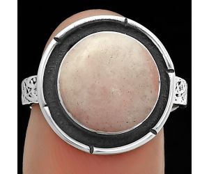 Natural Pink Scolecite Ring size-8 SDR176730 R-1688, 12x12 mm