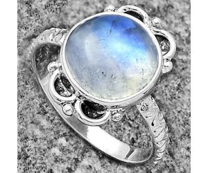 Natural Rainbow Moonstone - India Ring size-8 SDR176824 R-1103, 11x11 mm