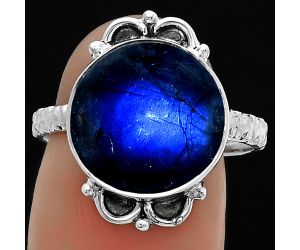 Blue Fire Labradorite - Madagascar Ring size-8.5 SDR176837 R-1103, 13x13 mm