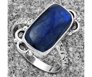 Blue Fire Labradorite - Madagascar Ring size-8.5 SDR176852 R-1103, 9x17 mm