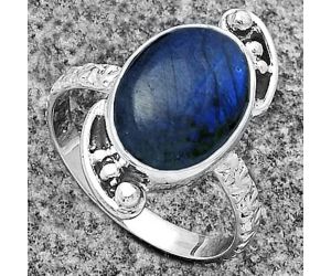 Blue Fire Labradorite - Madagascar Ring size-7 SDR176867 R-1160, 9x13 mm