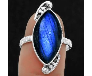Blue Fire Labradorite - Madagascar Ring size-7 SDR176868 R-1160, 10x20 mm