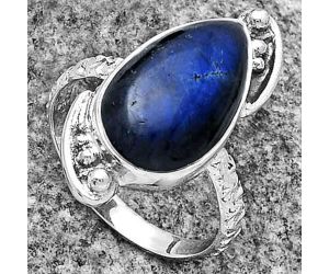Blue Fire Labradorite - Madagascar Ring size-7 SDR176880 R-1160, 10x17 mm