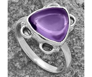Natural Amethyst Cab - Brazil Ring size-8 SDR177031 R-1103, 10x10 mm