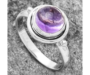 Natural Amethyst Cab - Brazil Ring size-8.5 SDR177142 R-1220, 9x9 mm
