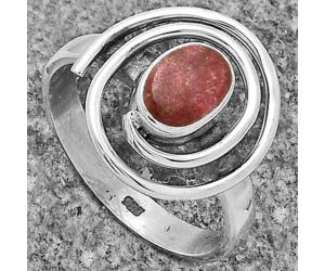 Spiral - Pink Thulite - Norway Ring size-8.5 SDR177319 R-1485, 5x7 mm