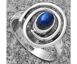 Spiral - Natural Blue Labradorite Ring size-7.5 SDR177335 R-1485, 5x7 mm