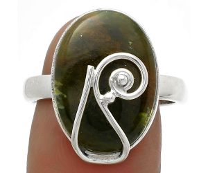 Natural Chrome Chalcedony Ring size-8.5 SDR177376 R-1478, 13x18 mm