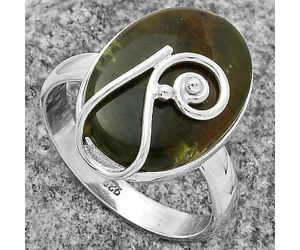 Natural Chrome Chalcedony Ring size-8.5 SDR177376 R-1478, 13x18 mm