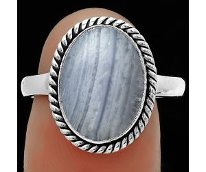 Blue Lace Agate - South Africa Ring size-8.5 SDR177429 R-1009, 10x14 mm