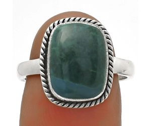 Natural Azurite Chrysocolla Ring size-7.5 SDR177520 R-1009, 9x12 mm