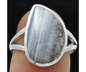 Natural Blue Lace Agate - South Africa Ring size-7 SDR177570 R-1005, 10x16 mm
