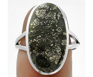Natural Nipomo Marcasite Agate Ring size-8 SDR177605 R-1005, 11x21 mm